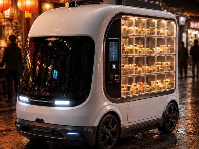 自助取餐無人販售車外殼|厚板真空成型大型塑膠外殼開發 自助取餐無人販售車外殼|厚板真空成型大型塑膠外殼開發